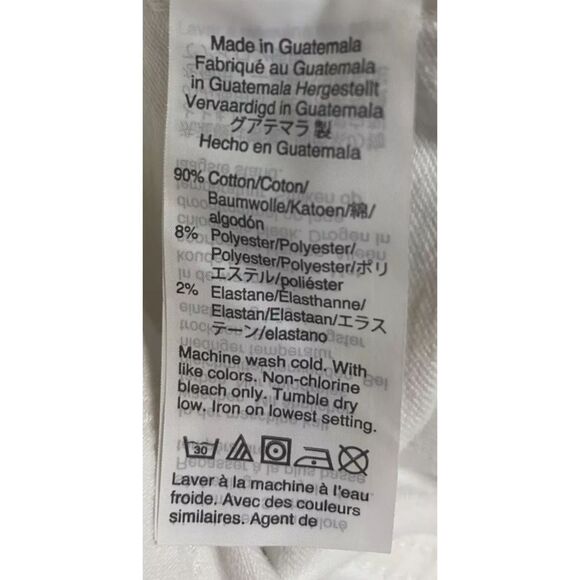 Madewell Womens Size 25 (26x26) White Button Fly 10” High Rise Skinny Crop Jeans - Picture 8 of 10